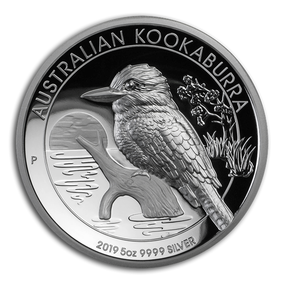 2019 Australia 5 oz Silver Kookaburra Proof (High Relief) 2019 Australia 5 oz Silver Kookaburra Proof (High Relief)